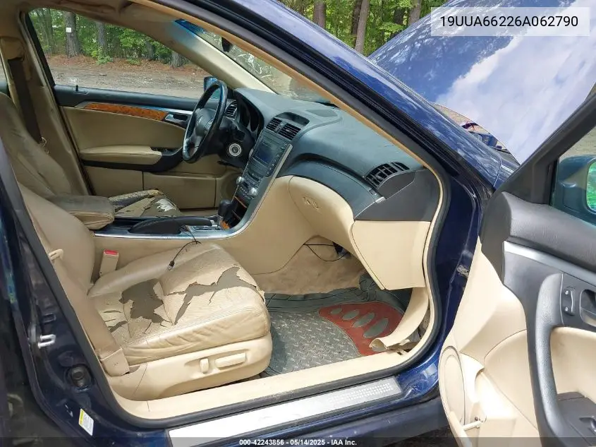 2006 Acura 3.2Tl VIN: 19UUA66226A062790 Lot: 42243856