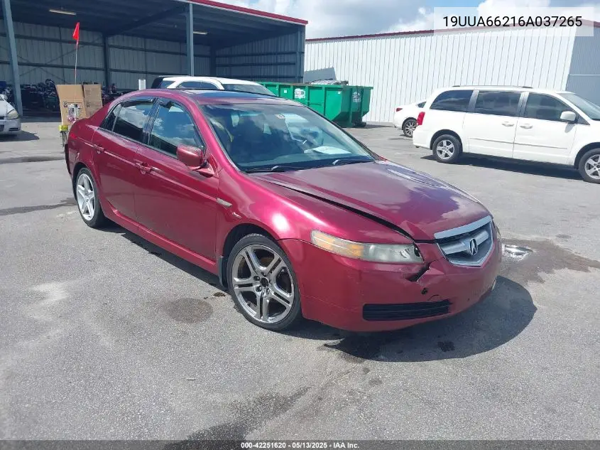 2006 Acura Tl VIN: 19UUA66216A037265 Lot: 42251620