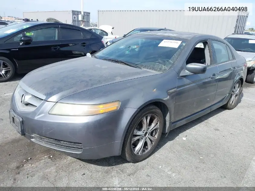 2006 Acura Tl VIN: 19UUA66266A040498 Lot: 42256356