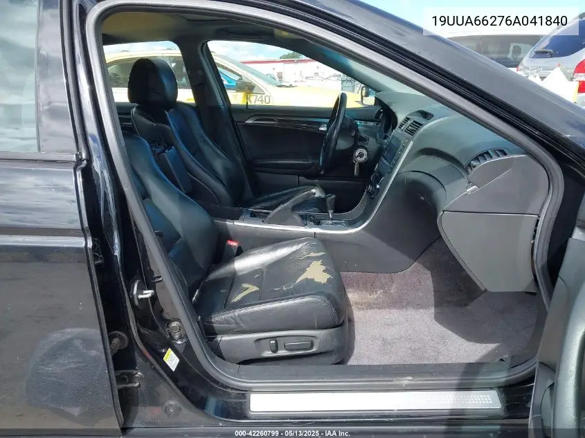 2006 Acura Tl VIN: 19UUA66276A041840 Lot: 42260799