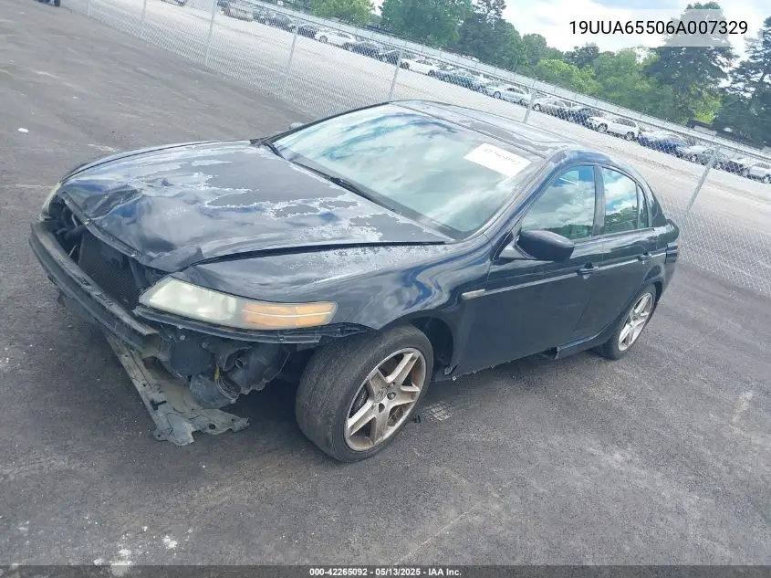 2006 Acura Tl VIN: 19UUA65506A007329 Lot: 42265092