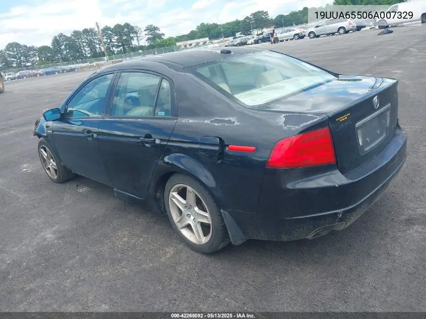 2006 Acura Tl VIN: 19UUA65506A007329 Lot: 42265092