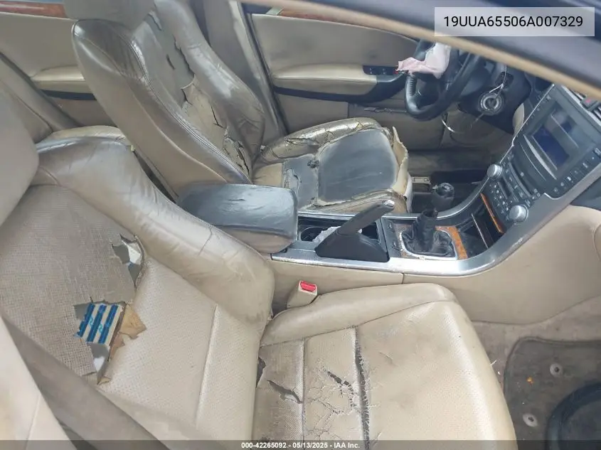 2006 Acura Tl VIN: 19UUA65506A007329 Lot: 42265092