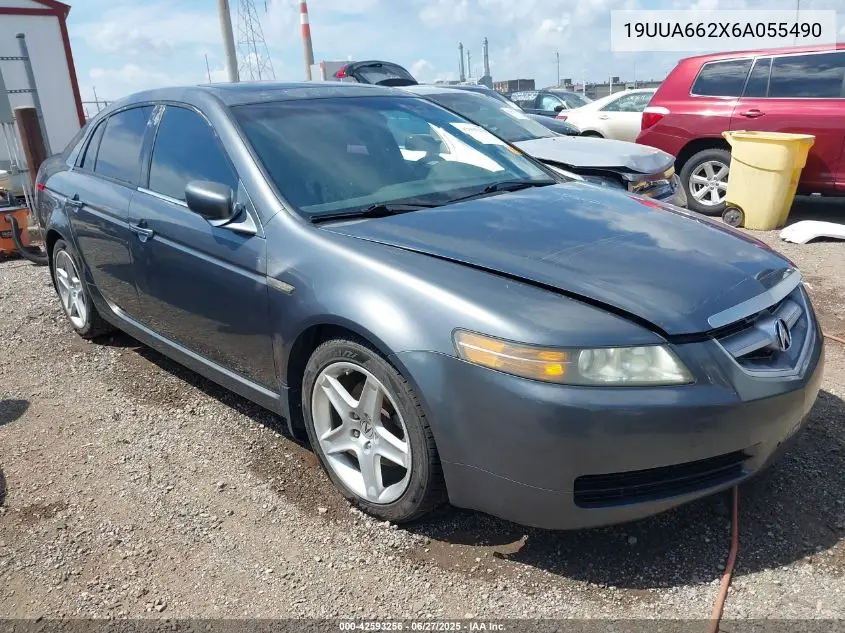 2006 Acura Tl VIN: 19UUA662X6A055490 Lot: 42593256
