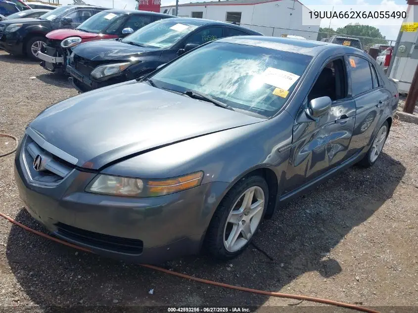 2006 Acura Tl VIN: 19UUA662X6A055490 Lot: 42593256