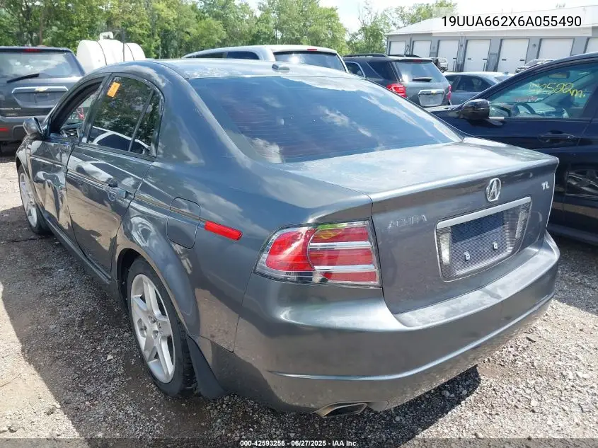 2006 Acura Tl VIN: 19UUA662X6A055490 Lot: 42593256