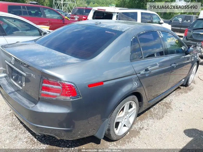 2006 Acura Tl VIN: 19UUA662X6A055490 Lot: 42593256