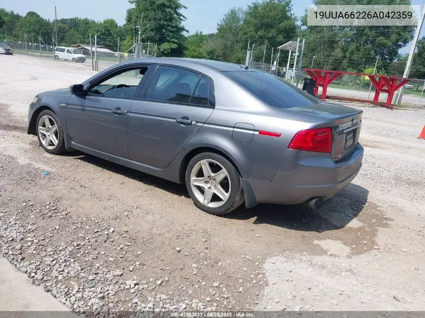 2006 Acura Tl VIN: 19UUA66226A042359 Lot: 42597837