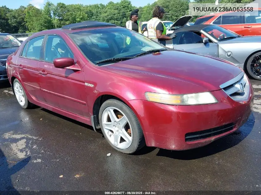 2006 Acura Tl VIN: 19UUA66236A063558 Lot: 42626077