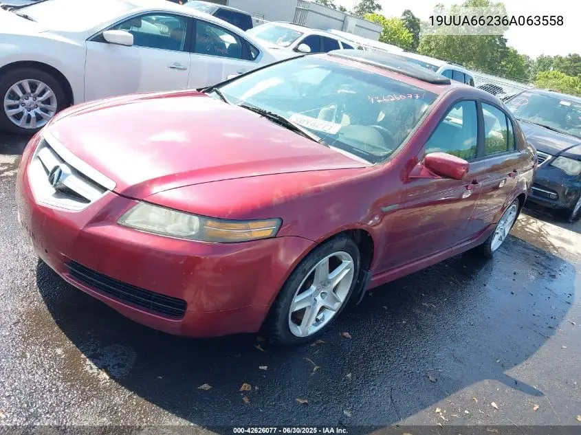 2006 Acura Tl VIN: 19UUA66236A063558 Lot: 42626077