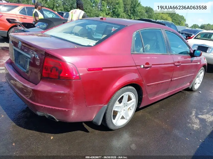 2006 Acura Tl VIN: 19UUA66236A063558 Lot: 42626077