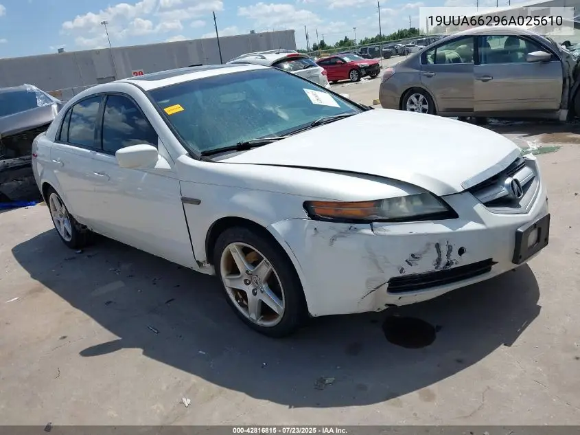 2006 Acura Tl VIN: 19UUA66296A025610 Lot: 42816815