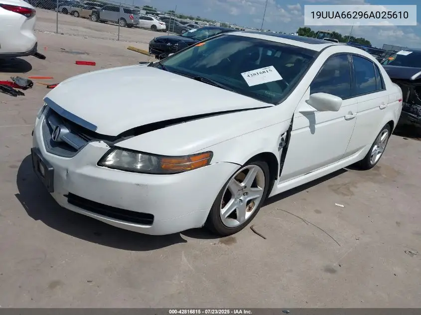 2006 Acura Tl VIN: 19UUA66296A025610 Lot: 42816815