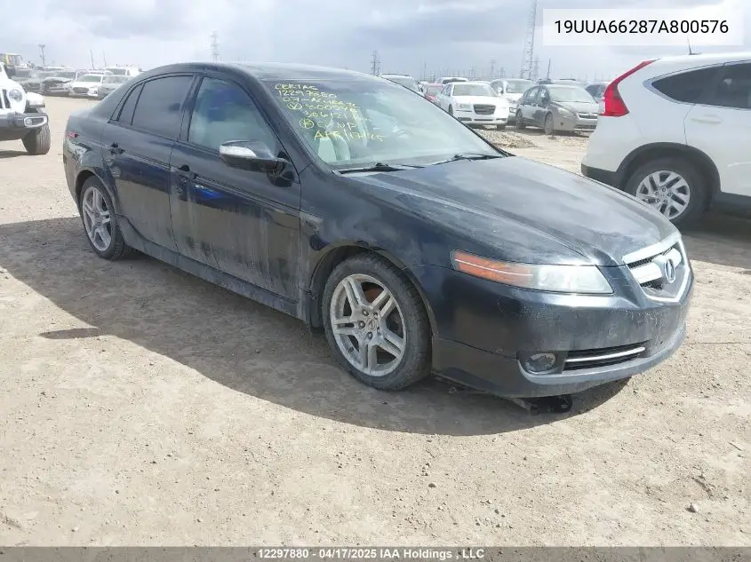2007 Acura Tl VIN: 19UUA66287A800576 Lot: 12297880