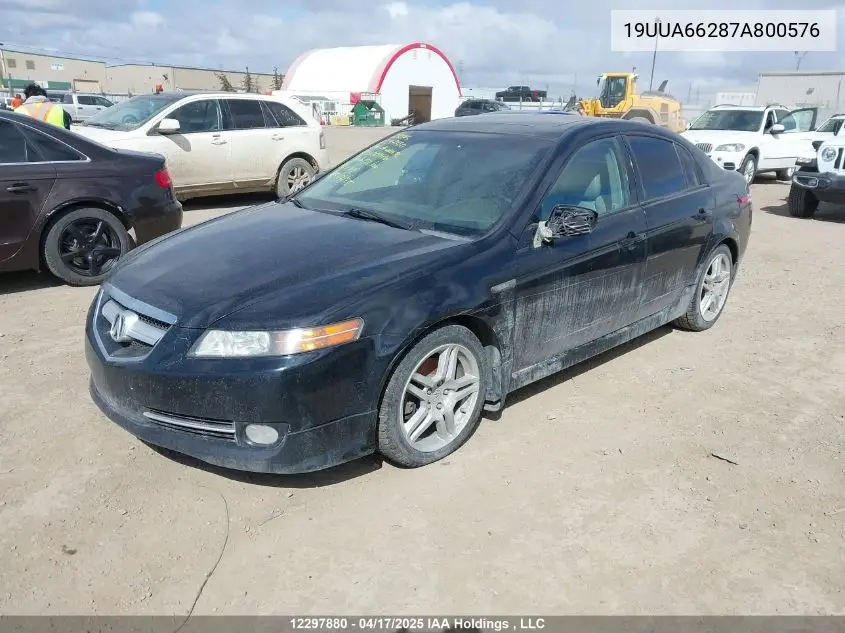 2007 Acura Tl VIN: 19UUA66287A800576 Lot: 12297880