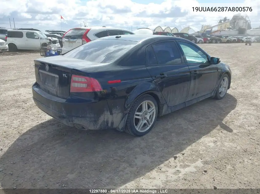 2007 Acura Tl VIN: 19UUA66287A800576 Lot: 12297880