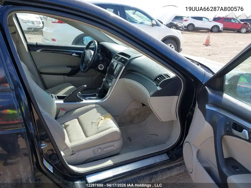 2007 Acura Tl VIN: 19UUA66287A800576 Lot: 12297880