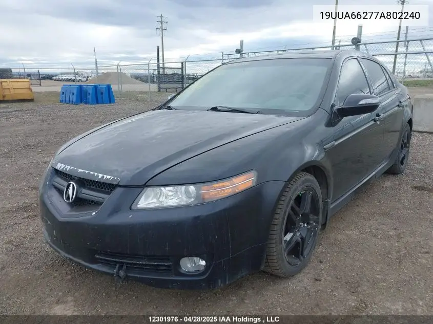 2007 Acura Tl VIN: 19UUA66277A802240 Lot: 12301976