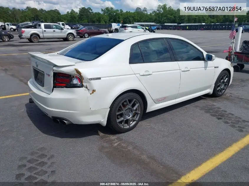 2007 Acura Tl Type S VIN: 19UUA76537A012854 Lot: 42180874