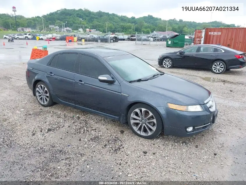 2007 Acura Tl 3.2 VIN: 19UUA66207A021334 Lot: 42224338