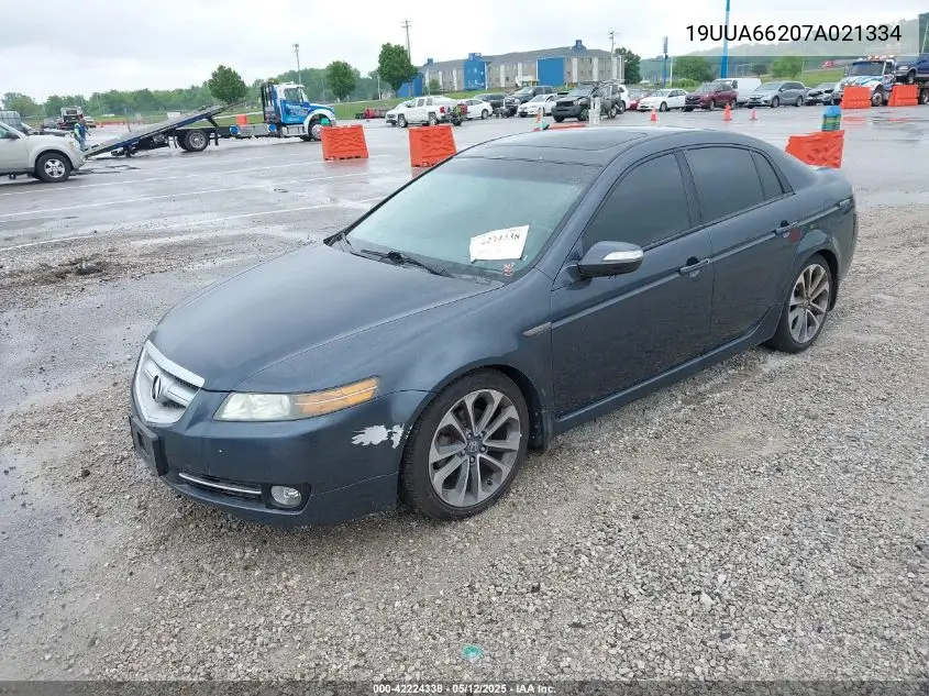 2007 Acura Tl 3.2 VIN: 19UUA66207A021334 Lot: 42224338