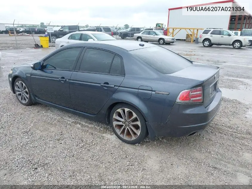 2007 Acura Tl 3.2 VIN: 19UUA66207A021334 Lot: 42224338