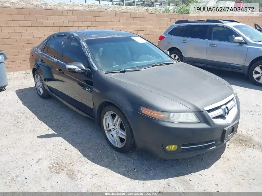 2007 Acura Tl 3.2 VIN: 19UUA66247A034572 Lot: 42234606
