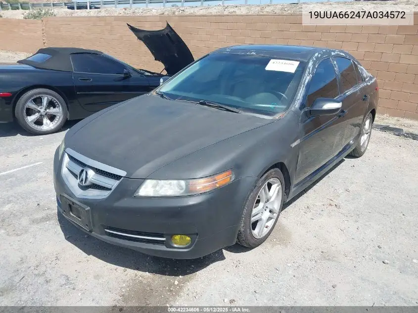 2007 Acura Tl 3.2 VIN: 19UUA66247A034572 Lot: 42234606