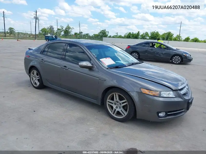 2007 Acura Tl 3.2 VIN: 19UUA66207A020488 Lot: 42237452