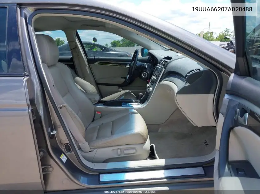 2007 Acura Tl 3.2 VIN: 19UUA66207A020488 Lot: 42237452