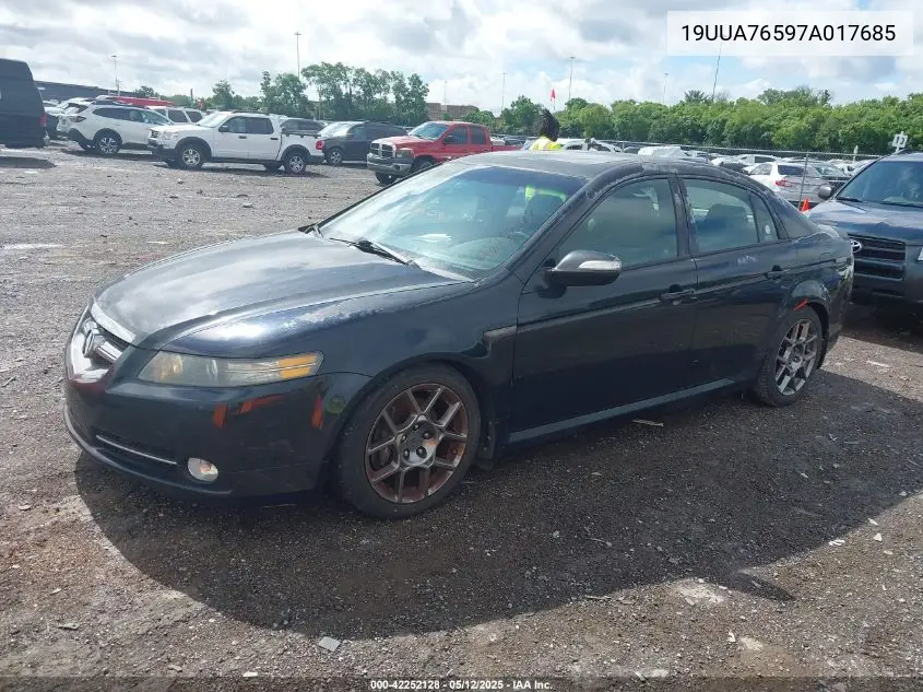 2007 Acura Tl Type S VIN: 19UUA76597A017685 Lot: 42252128