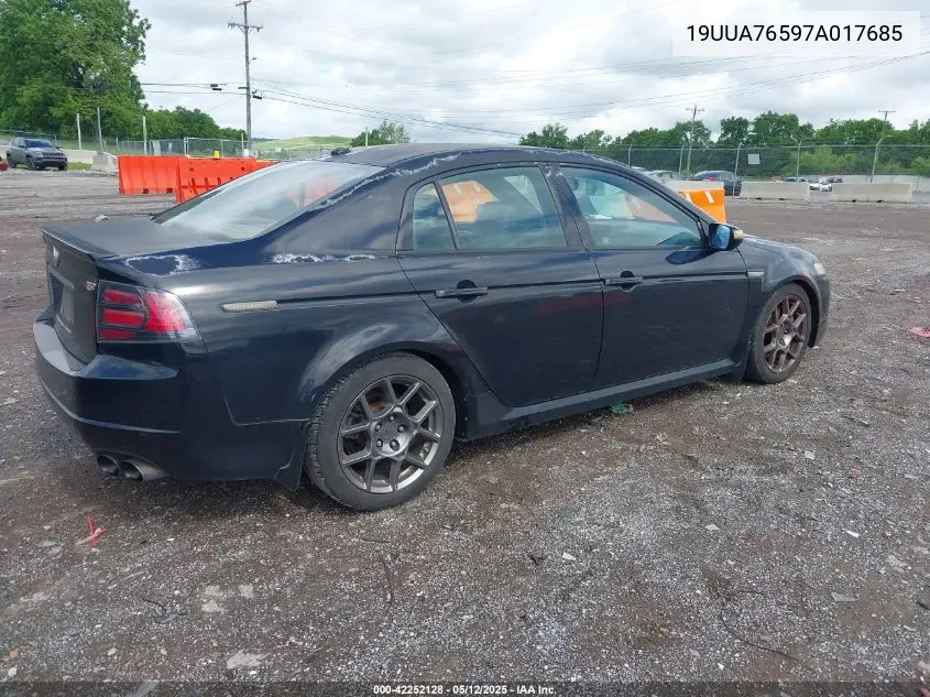 2007 Acura Tl Type S VIN: 19UUA76597A017685 Lot: 42252128