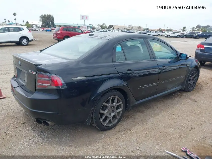 2007 Acura Tl Type S VIN: 19UUA76507A004596 Lot: 42254994
