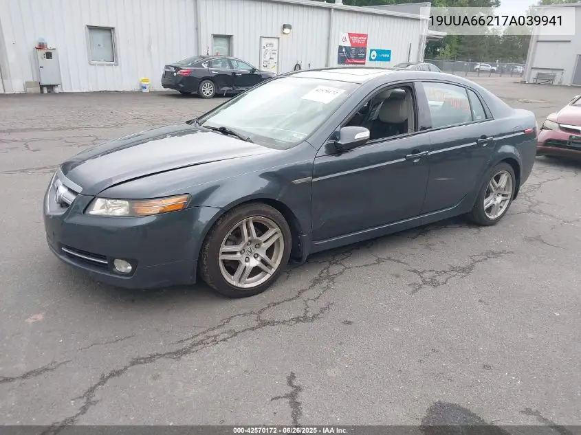 2007 Acura Tl 3.2 VIN: 19UUA66217A039941 Lot: 42570172