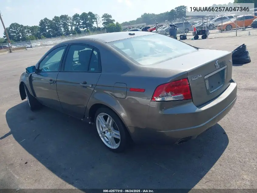 2007 Acura Tl 3.2 VIN: 19UUA66257A047346 Lot: 42577310
