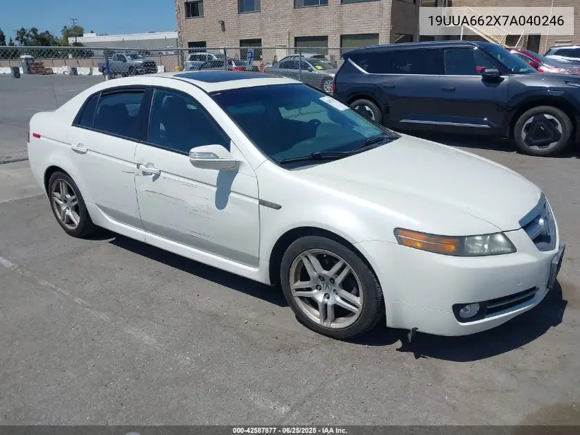 2007 Acura Tl 3.2 VIN: 19UUA662X7A040246 Lot: 42587877