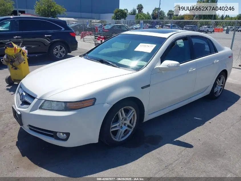 2007 Acura Tl 3.2 VIN: 19UUA662X7A040246 Lot: 42587877
