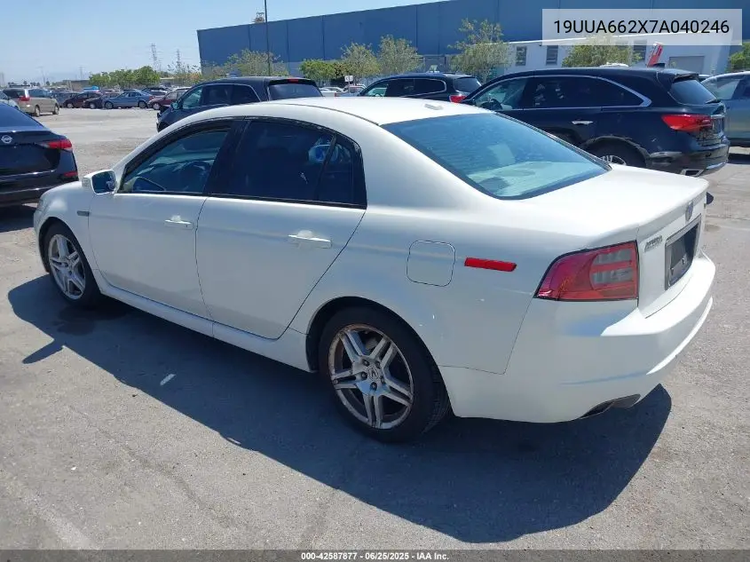 2007 Acura Tl 3.2 VIN: 19UUA662X7A040246 Lot: 42587877