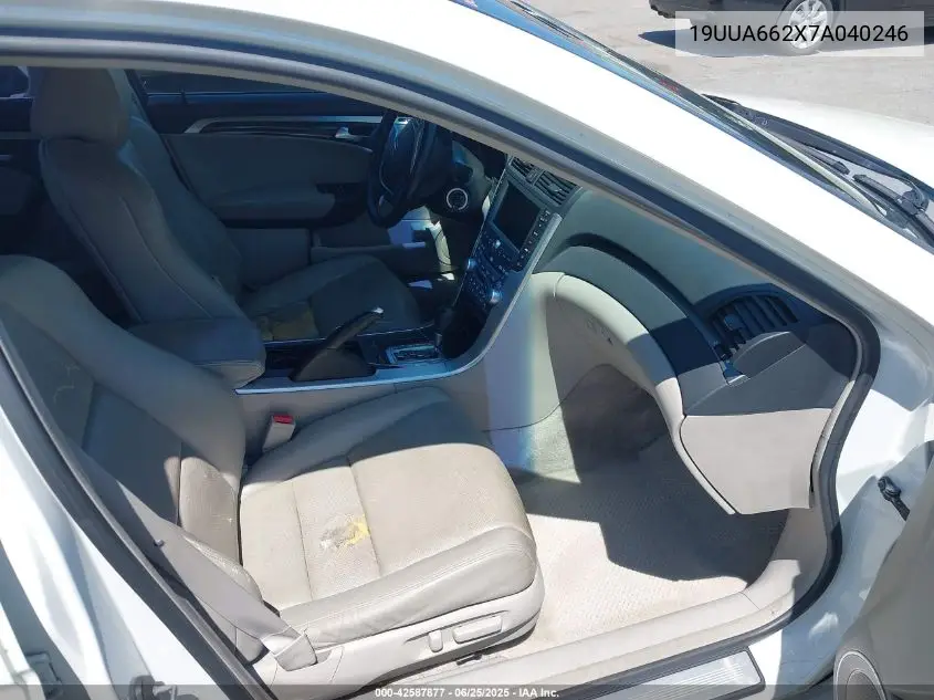 2007 Acura Tl 3.2 VIN: 19UUA662X7A040246 Lot: 42587877