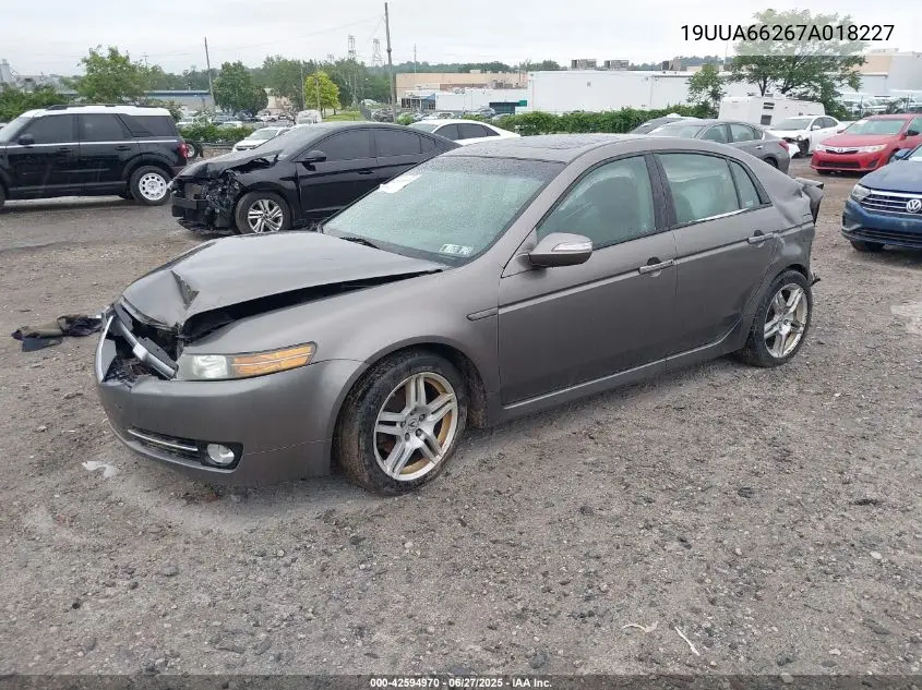2007 Acura Tl 3.2 VIN: 19UUA66267A018227 Lot: 42594970