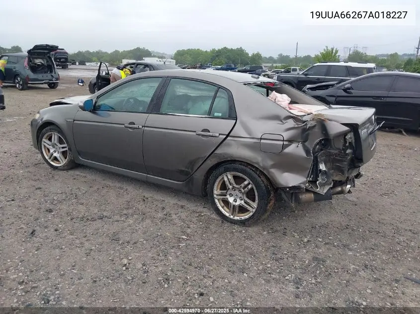 2007 Acura Tl 3.2 VIN: 19UUA66267A018227 Lot: 42594970