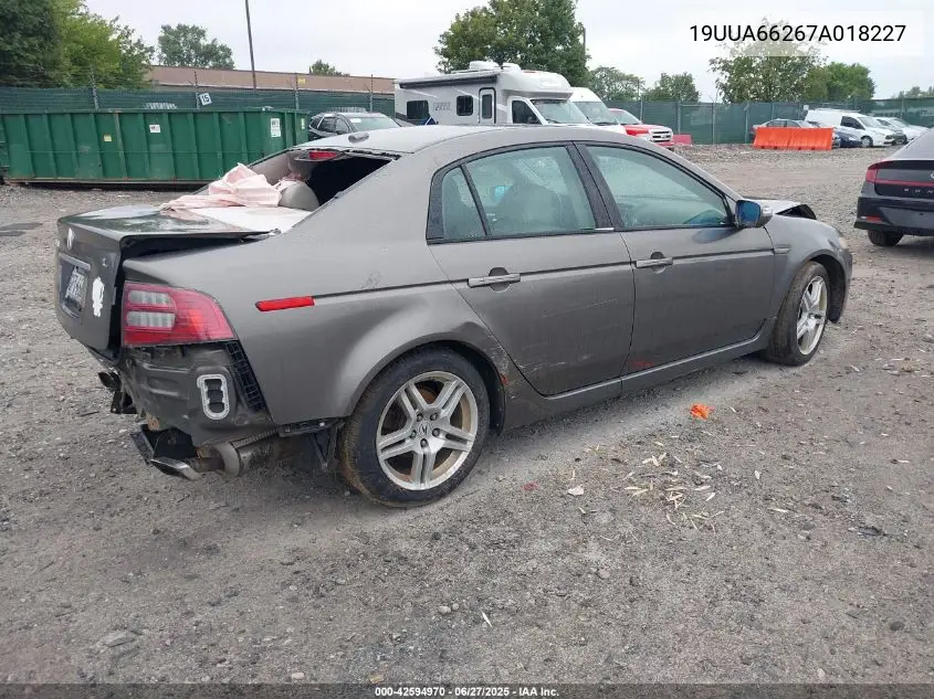 2007 Acura Tl 3.2 VIN: 19UUA66267A018227 Lot: 42594970