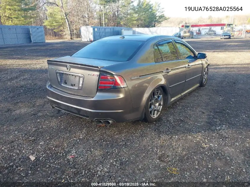 2008 Acura Tl Type S VIN: 19UUA76528A025564 Lot: 41829588