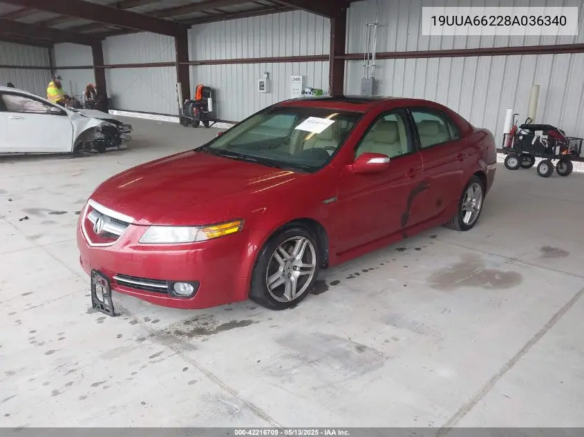 2008 Acura Tl 3.2 VIN: 19UUA66228A036340 Lot: 42216709