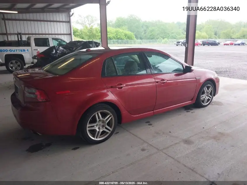 2008 Acura Tl 3.2 VIN: 19UUA66228A036340 Lot: 42216709