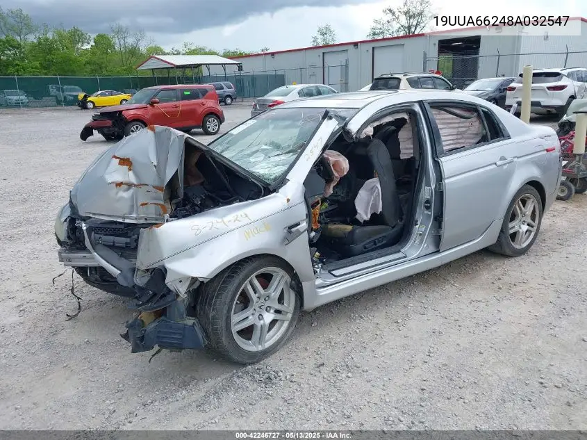 2008 Acura Tl 3.2 VIN: 19UUA66248A032547 Lot: 42246727