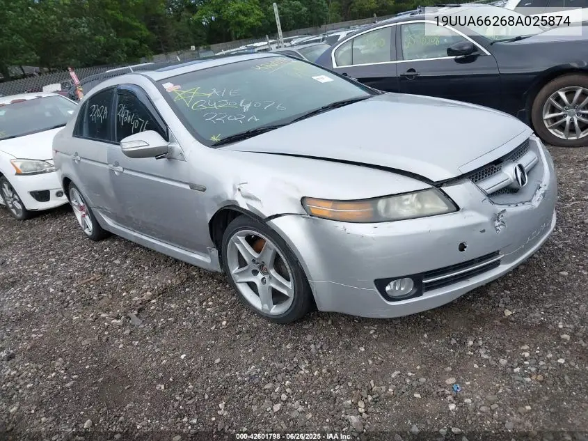 2008 Acura Tl 3.2 VIN: 19UUA66268A025874 Lot: 42601798