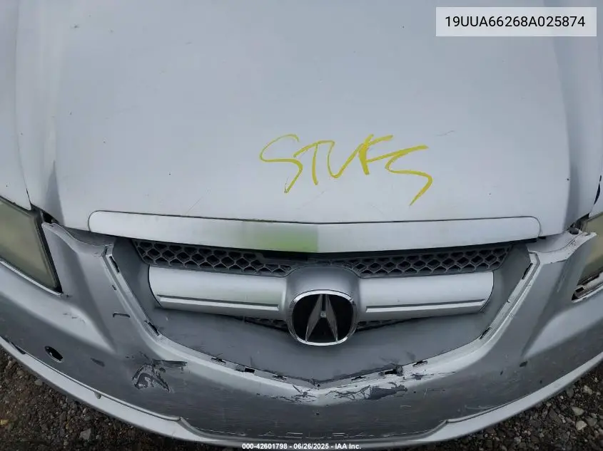 2008 Acura Tl 3.2 VIN: 19UUA66268A025874 Lot: 42601798