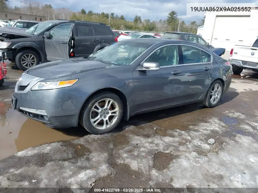 2009 Acura Tl 3.5 VIN: 19UUA862X9A025552 Lot: 41622769
