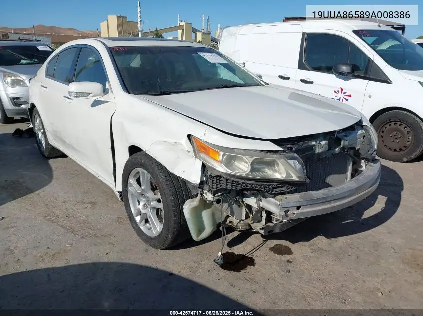 2009 Acura Tl 3.5 VIN: 19UUA86589A008386 Lot: 42574717
